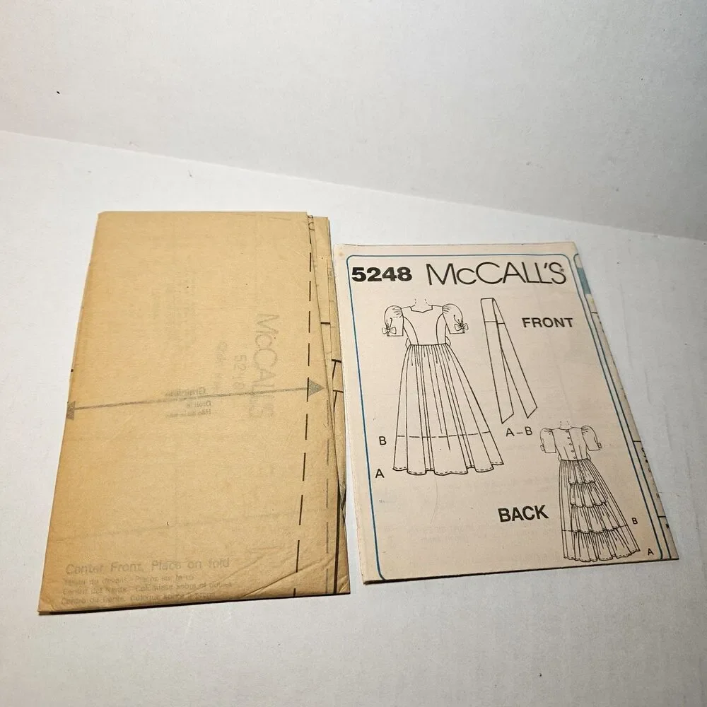 McCall's Sewing Pattern 5248 Girls Dress 14